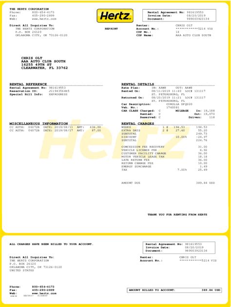 hertz rechnungskopie|Hertz Request a Receipt